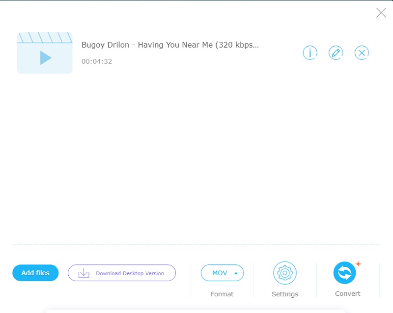 M4A から MOV 変換 無料オンライン