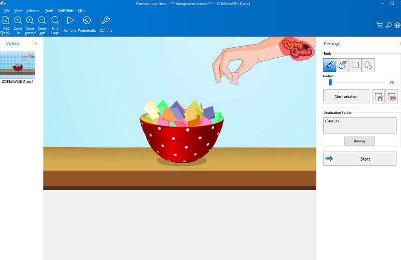 Remove Logo Now でウォーターマークを削除