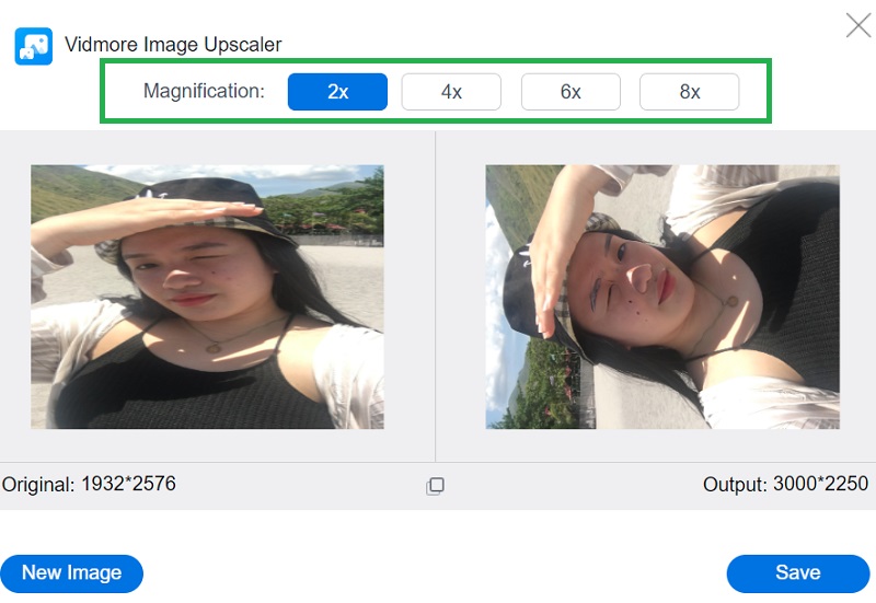 倍率を設定する