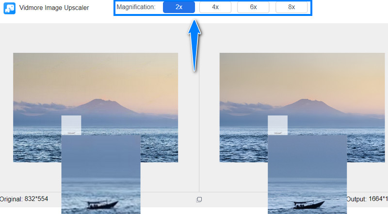 拡大倍率の選択
