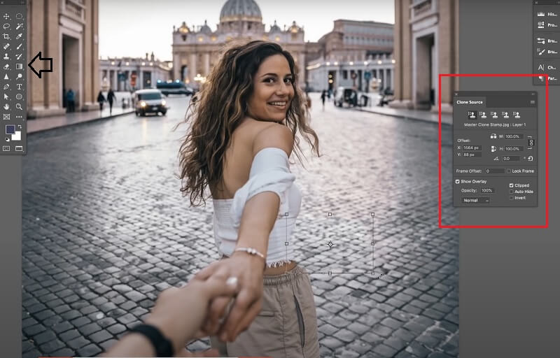 影を削除 Photoshop