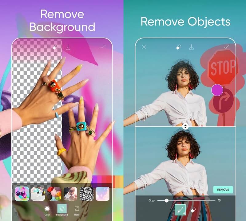 影を削除 PicsArt