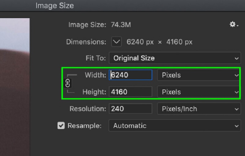 Photoshopの画像サイズ（Dimension Photoshop）