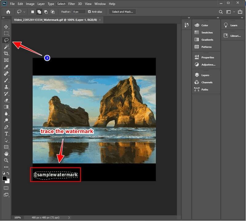Photoshop のなげなわツールへ