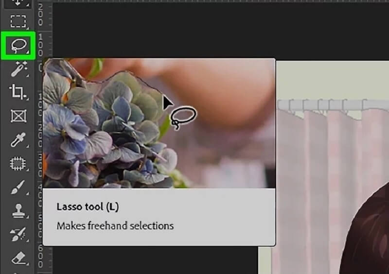 なげなわツール Photoshop