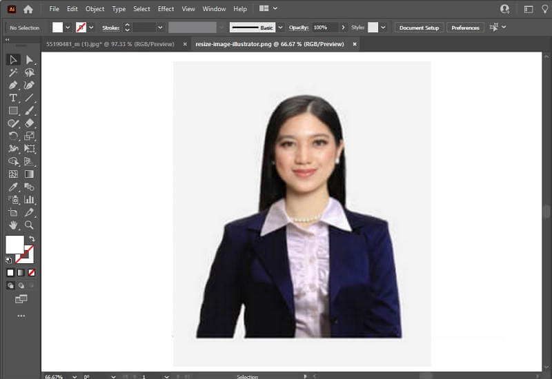 Resize Image Illustrator（Illustrator で画像をリサイズ）
