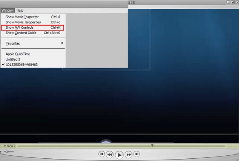 AV コントロール QuickTime