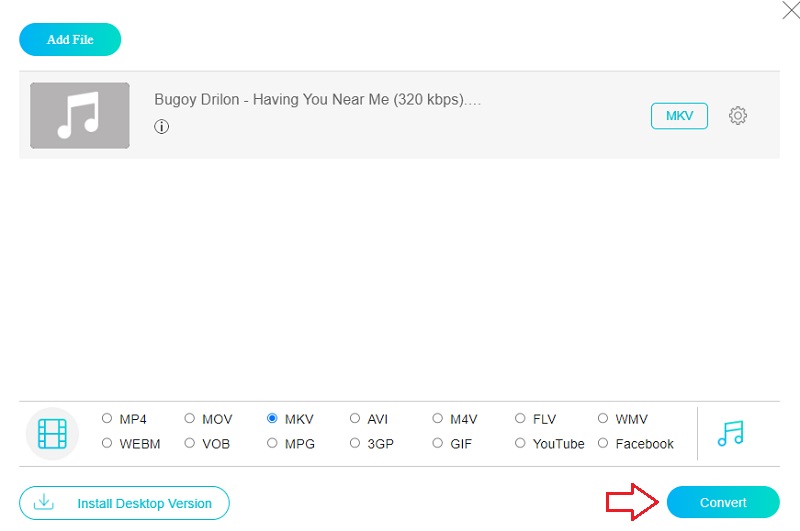 MKV を変換 Online Vidmore