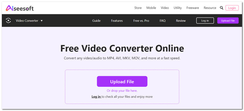 WAVをAVIに変換　Aiseesoft Free Video Converter Online