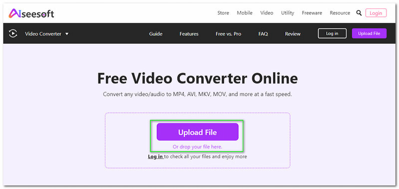 WAVをAVIに変換　Aiseesoft「Upload File」