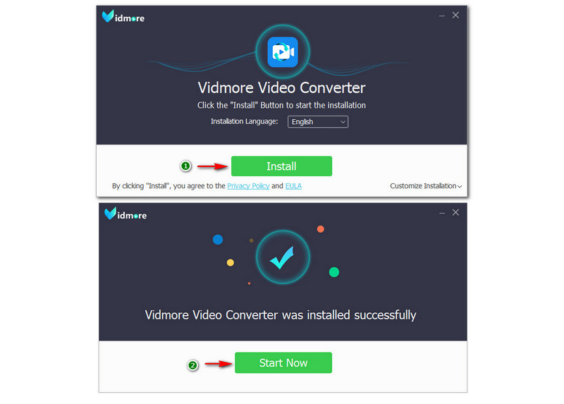 WAVをAVIに変換　Vidmore Video Converter インストールと開始