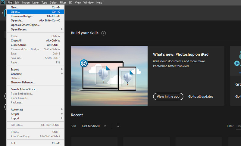画像ファイルを開く