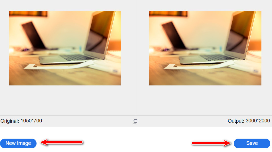 シャープになった写真を保存