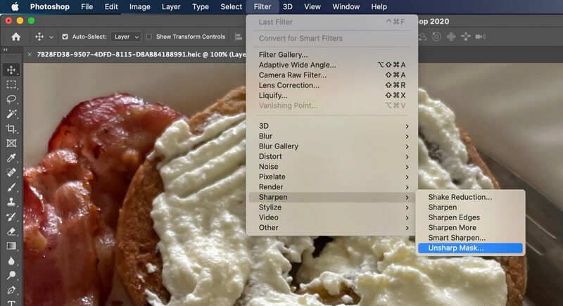 アンシャープマスクの設定を調整
