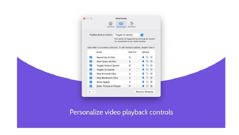 Accelerate 動画速度コントローラー
