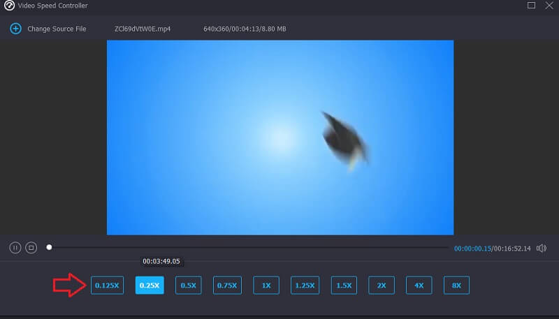 Vidmore で速度を変更