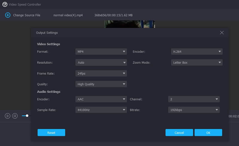 Edit Setting Vidmore（設定を編集 Vidmore）