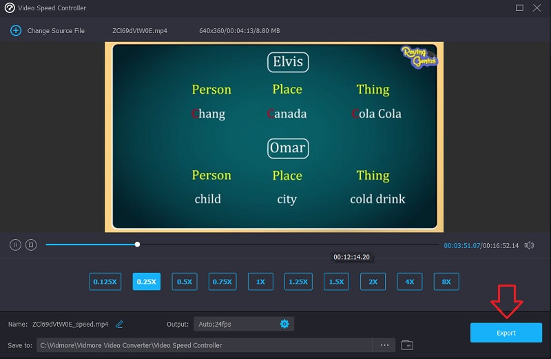 書き出し Vidmore