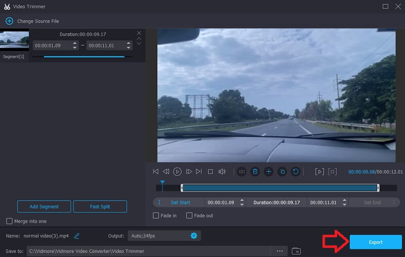 Vidmore で動画を保存する