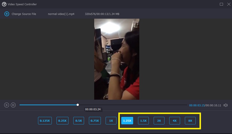 Vidmore の再生速度を上げる