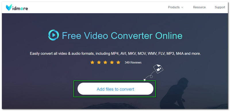 WAV to WEBM Vidmore Free Video Converter Online ファイル追加