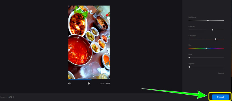 Clideo で動画を書き出し