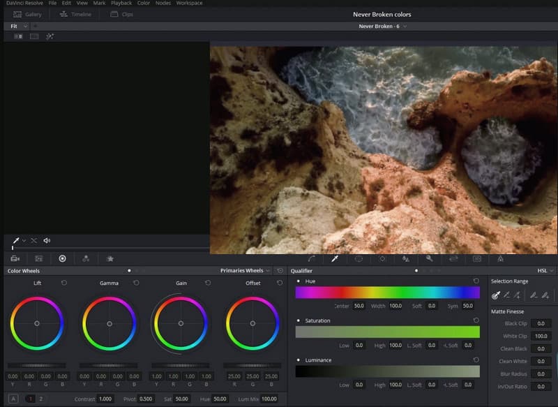DaVinci のカラーグレーディング