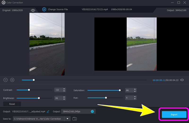 書き出しボタンで編集した動画を保存