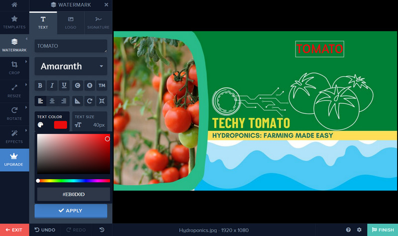 オンラインでウォーターマークを追加
