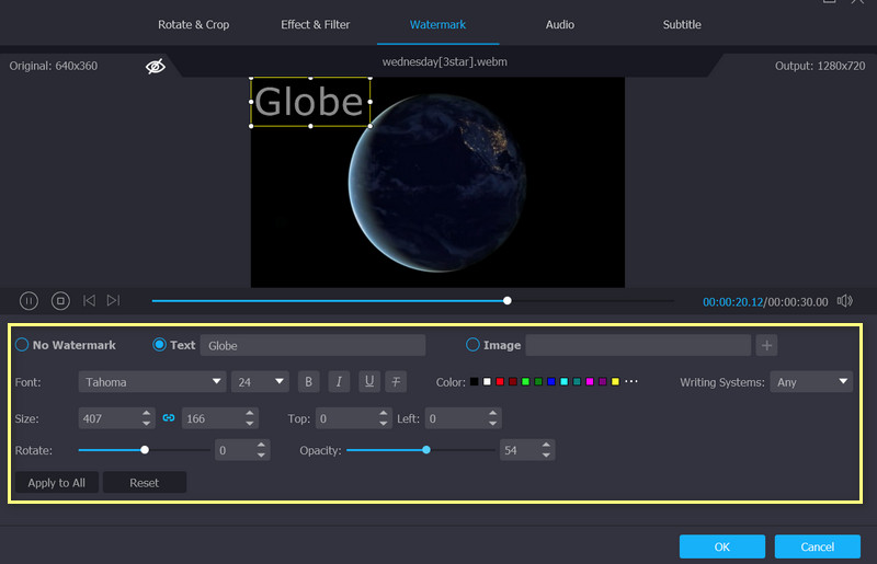 ウォーターマークを追加