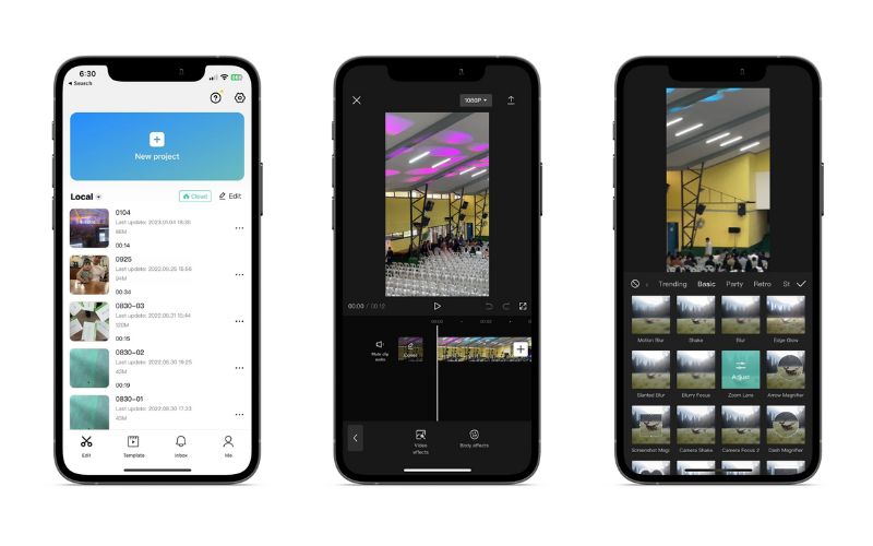 CapCutモバイルアプリ