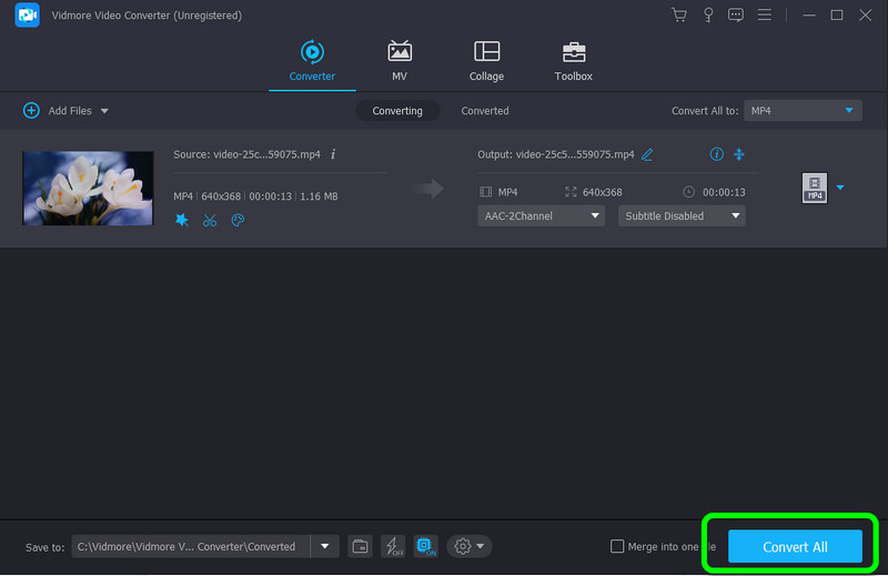 「すべて変換」をクリック