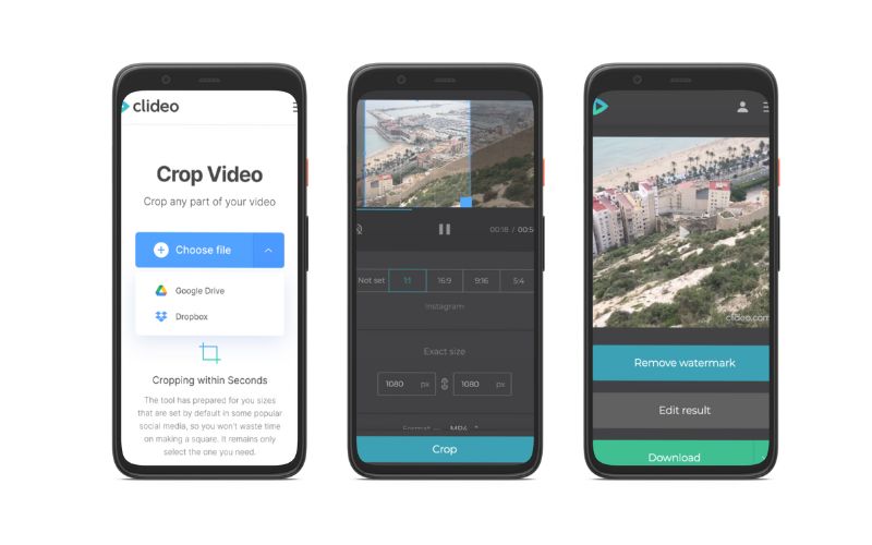Clideo オンラインアプリ