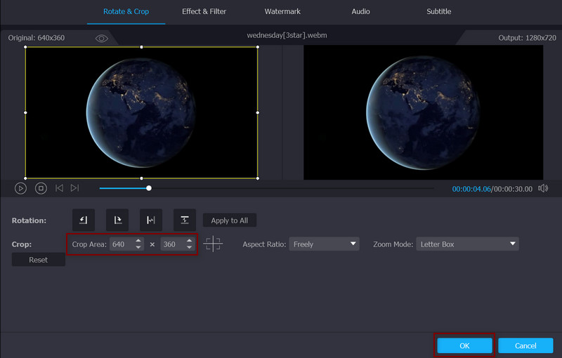 動画ファイルをクロップ