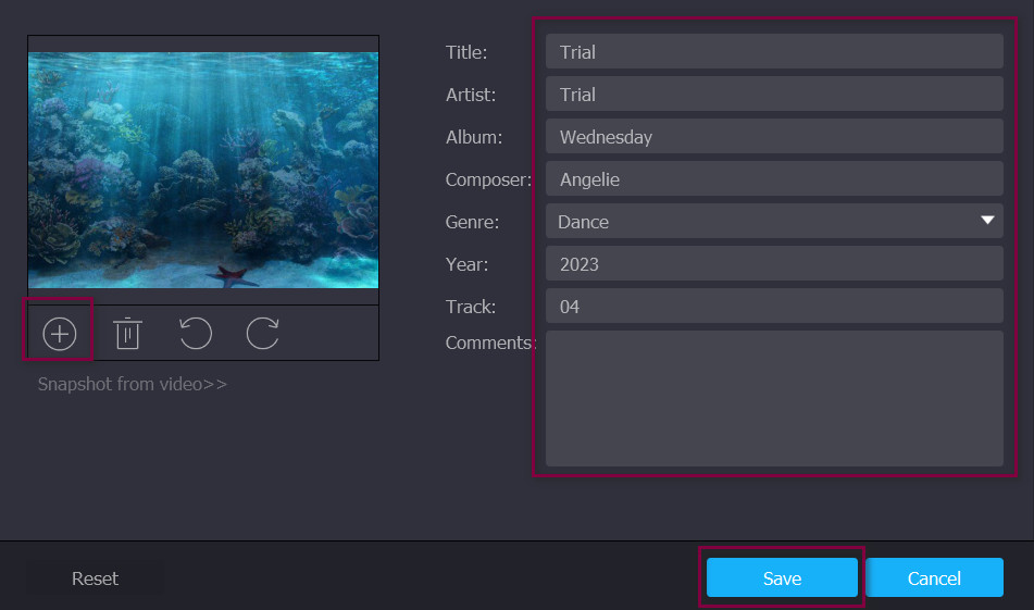 WEBM メタデータを編集