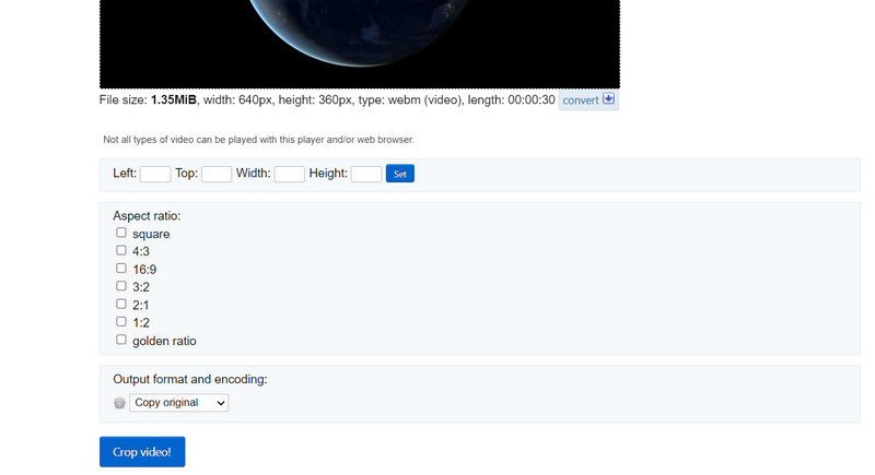 動画のトリミングを開始