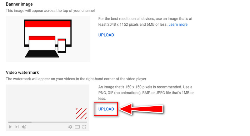 ウォーターマークをアップロード