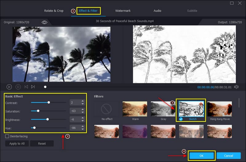 動画にエフェクトを追加