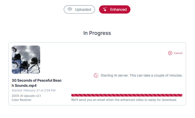 AImage AIオンライン動画アップスケーリング