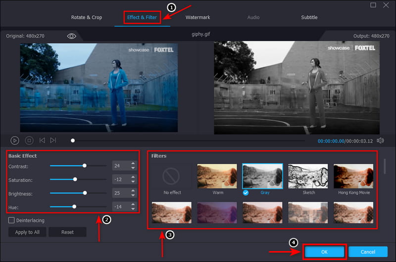 GIFにフィルターを適用