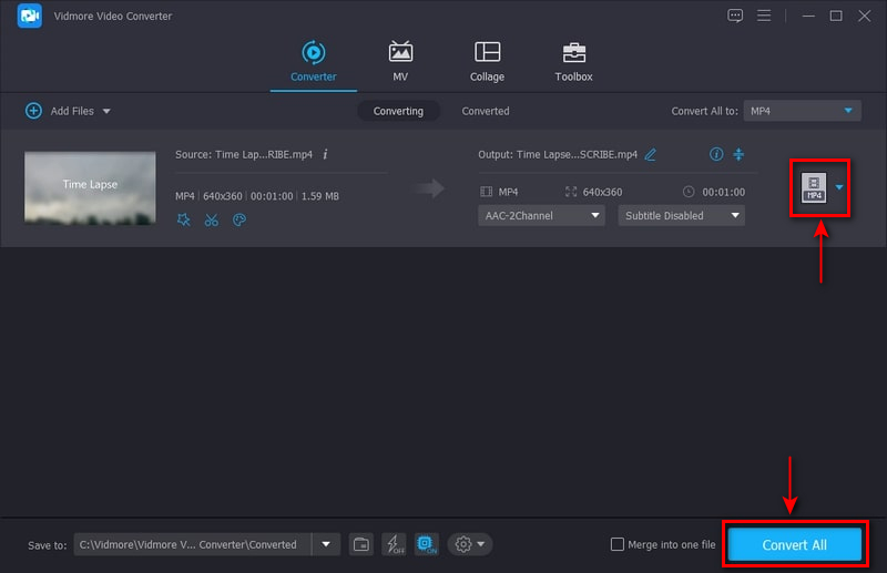 リサイズした動画を保存する