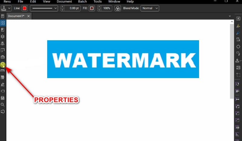 スタンプロパティを選択