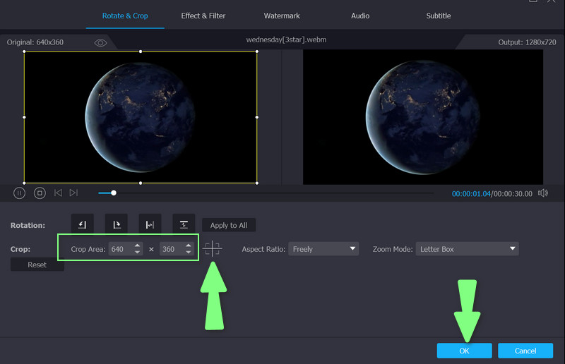 動画のトリミングを開始
