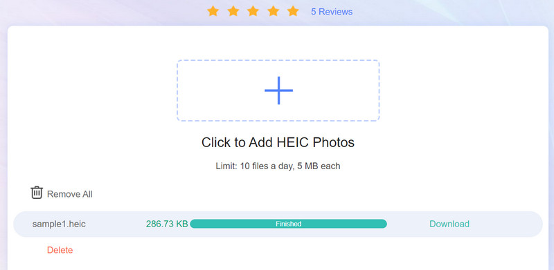 変換済み写真をダウンロード