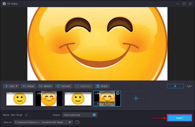 GIF壁紙を書き出し