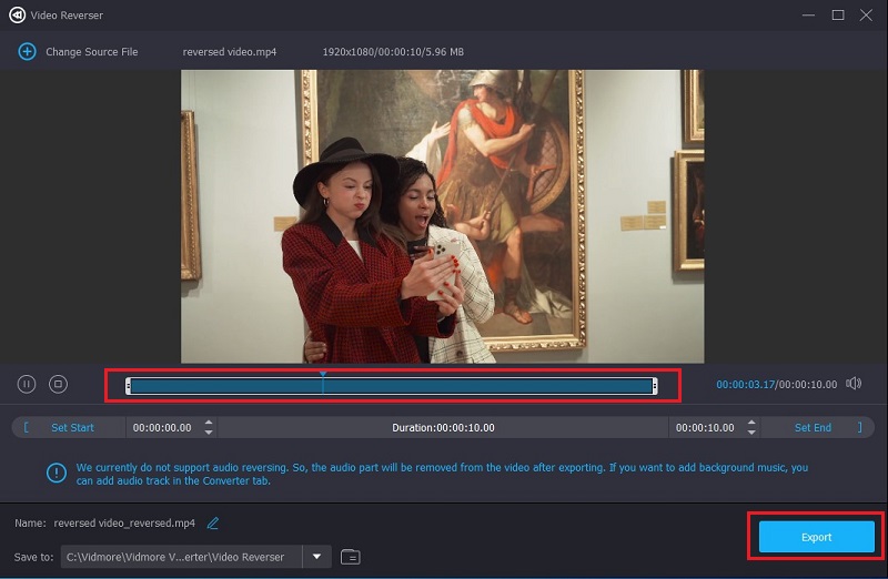 VVC でクリップを逆再生