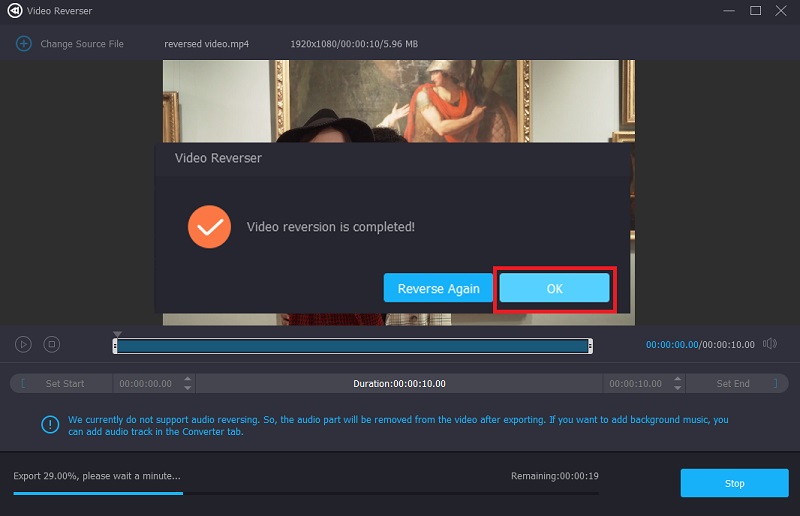 出力動画を保存