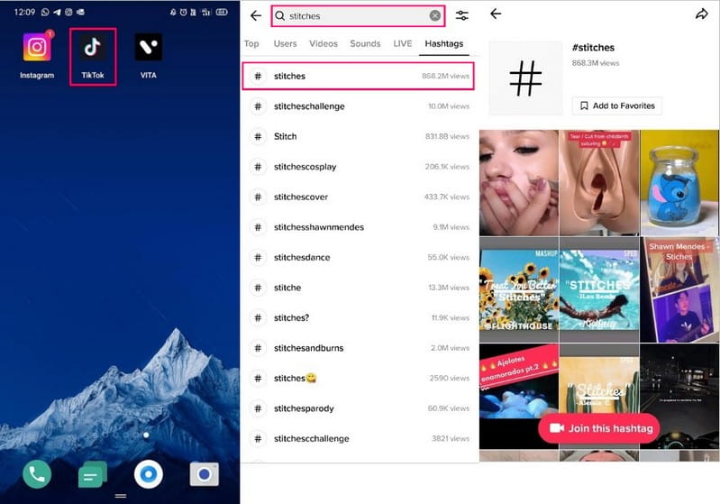 TikTokでステッチ動画を見る方法