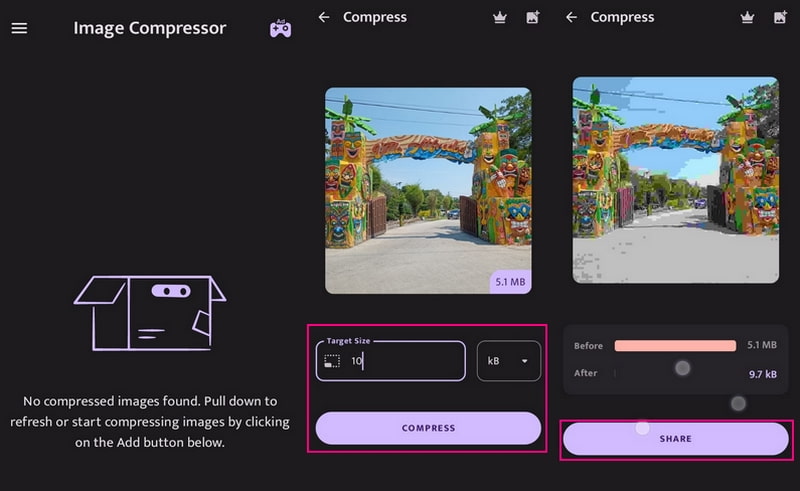 Image Compressor Android で画像をオフライン圧縮