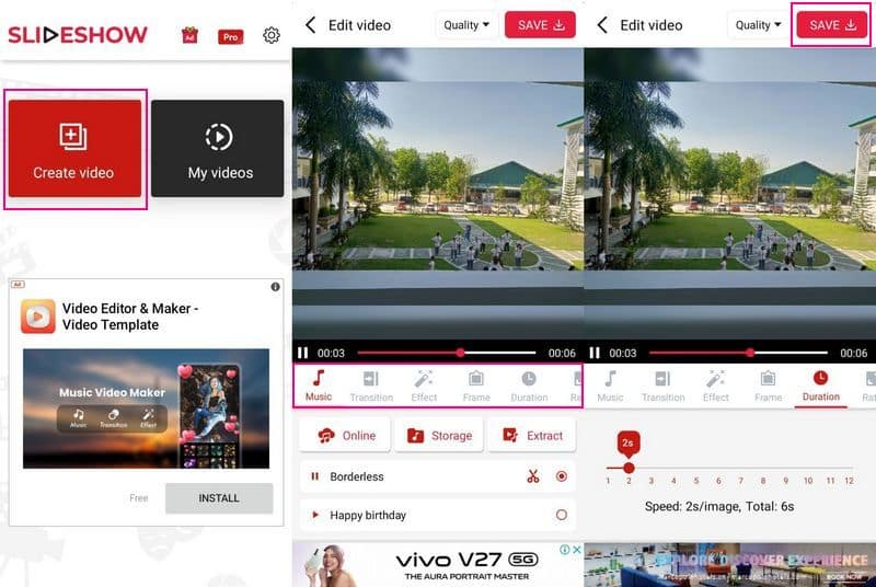 Androidでスライドショーを作成する方法